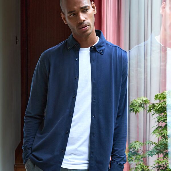 Long sleeve Superwash® 60° piqué shirt (tailored fit) Thumbnail