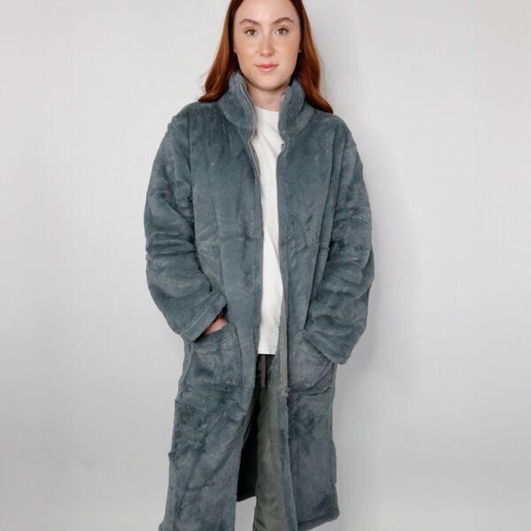 Luxury eskimo faux fur zipped gown Thumbnail